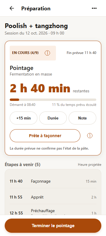 4. Préparation en cours