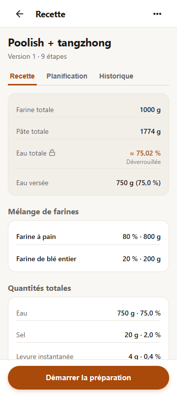 Proposition : 2. Recette